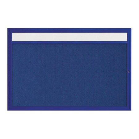 United Visual Products Slim Enclosed Corkboard, 36"x36", Satin Alum Frame/Apricot UVEB3636-SATIN-APRICOT